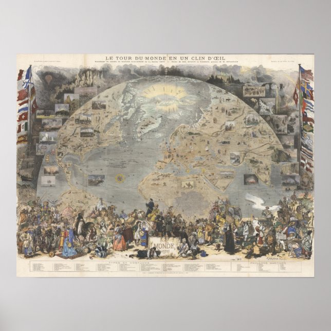 Vintage World Map Poster (Front)