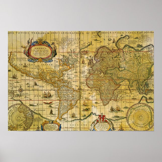 Vintage World Map Poster (Front)