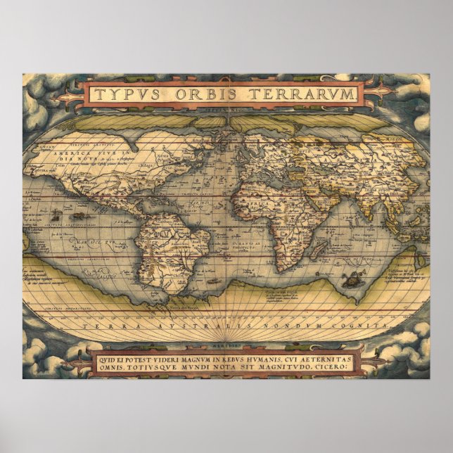 Vintage World Map Poster (Front)