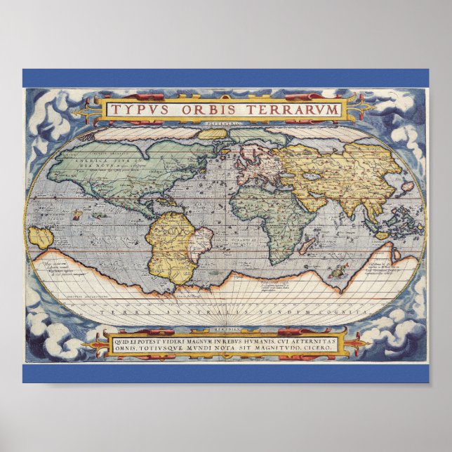Vintage World Map Poster (Front)