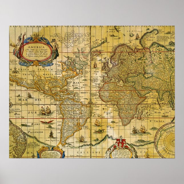 Vintage World Map Poster (Front)