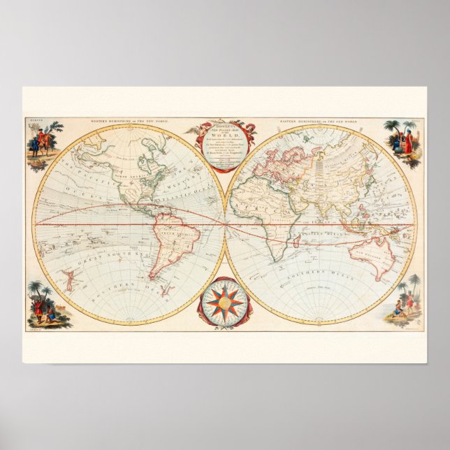 Vintage World Map Poster (Front)