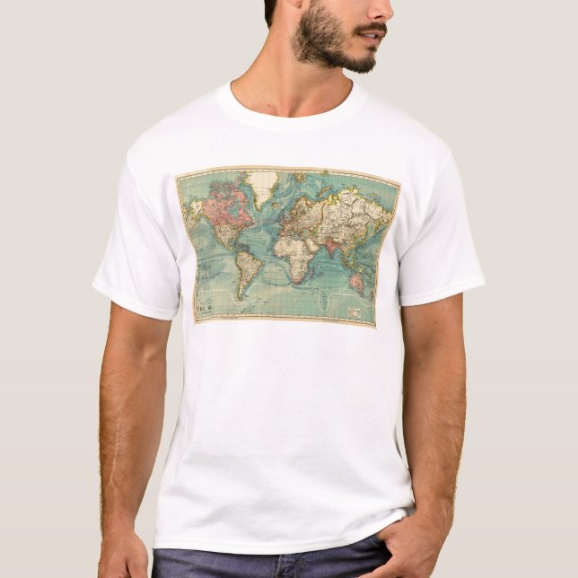 Vintage World Map T-Shirt (Front)