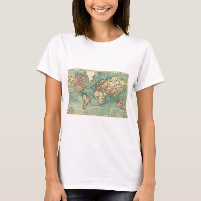 Vintage World Map T-Shirt (Front)