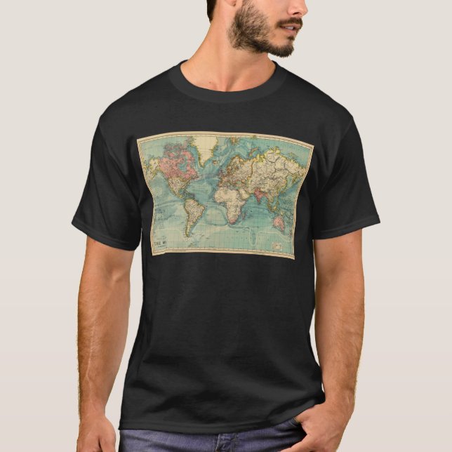 Vintage World Map T-Shirt (Front)