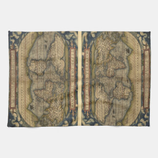 Vintage World Map Tea Towel