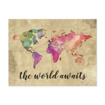 Vintage World Map | The World Awaits