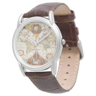 Vintage World Map Watch