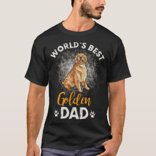 Vintage World s Best Golden Retriever Dad Puppy T-Shirt