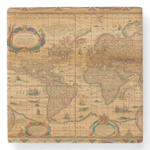 Vintage World Trading Map