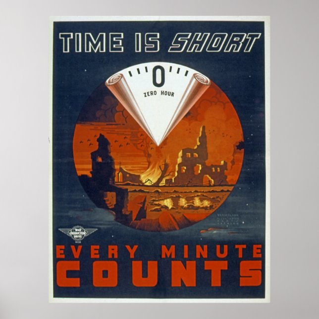 Vintage World War 2 -Zero Hour Poster (Front)