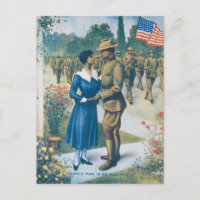 Vintage World War I Coloured Man Is No Slacker