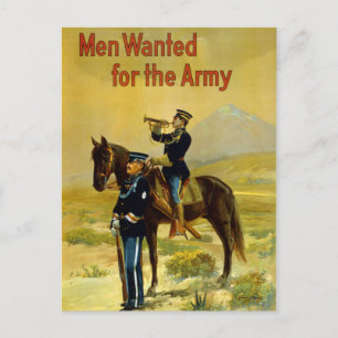 Vintage World War I Men Wanted for the Army Postcard