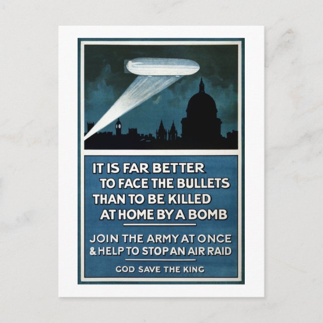 Vintage World War II Army Recruitment Postcard (Front)