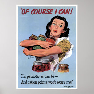 Vintage World War II Gardening and Canning Poster
