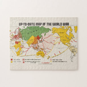 Vintage World War II Map Jigsaw Puzzle