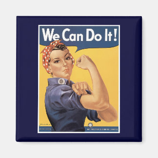 Vintage World War II We Can do It! Fridge Magnet