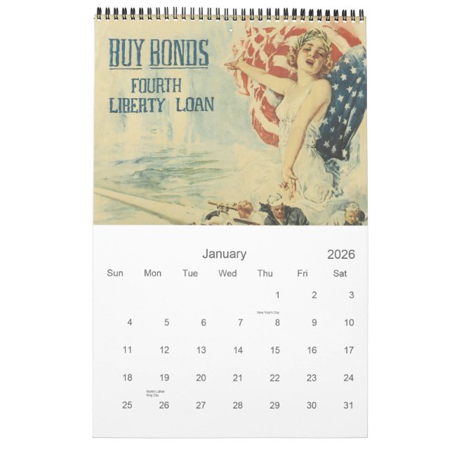 Vintage World War Poster Calendar 2013 (Jan 2026)