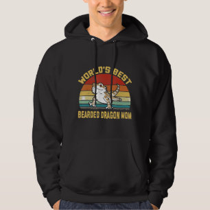 Vintage Worlds Best Bearded Dragon Mom Hoodie