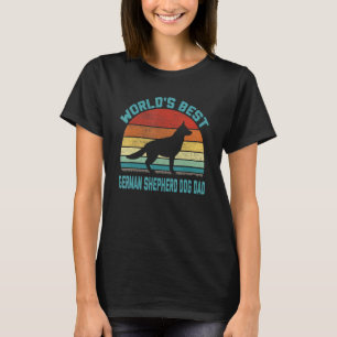 Vintage World's Best Best German Shepherd Dog Dad T-Shirt