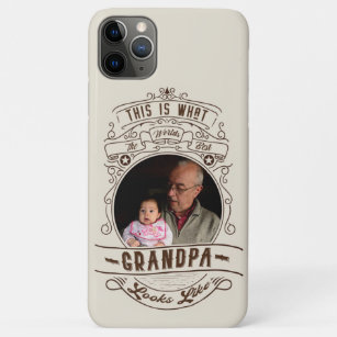 Vintage World's Best Grandpa Quote Photo Case-Mate iPhone Case