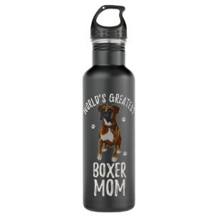 Vintage Worlds Greatest Boxer Mum Funny Dog Mama P 710 Ml Water Bottle
