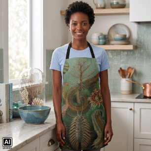 Vintage Worms Annelids Chaetopoda by Ernst Haeckel Apron