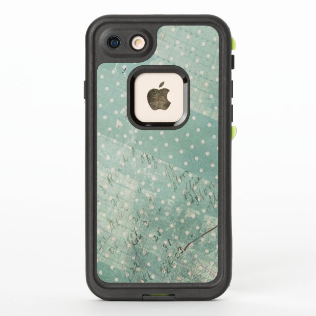 Vintage Worn Turquoise Wallpaper LifeProof iPhone Case (Back)