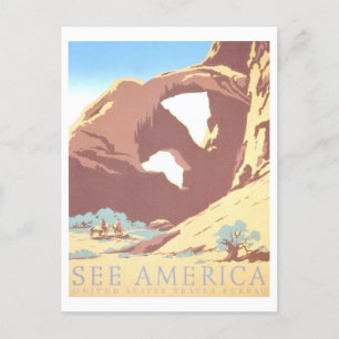 Vintage WPA Parks Travel Poster: "See America"  Postcard