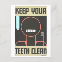 Vintage WPA Poster for Dental Hygiene