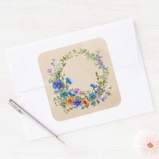 Vintage Wreath Shipping Labels for Online Sellers