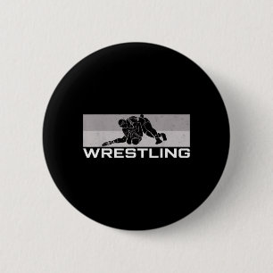 Vintage Wrestle MMA Wrestling Wrestler Martial 6 Cm Round Badge