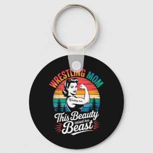 Vintage Wrestling Mum This Beauty Raised Wrestler Key Ring