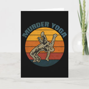 Vintage Wrestling Murder Yoga Whistler Humour Card