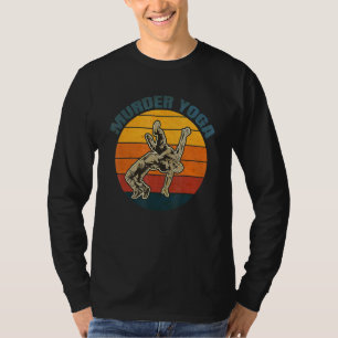 Vintage Wrestling Murder Yoga Whistler Humour T-Shirt