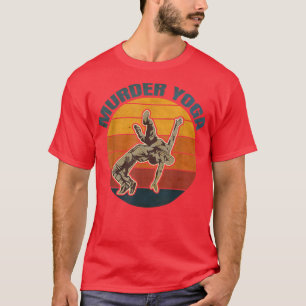 Vintage Wrestling Murder Yoga Whistler Humour T-Shirt