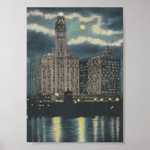 Vintage Wrigley Building Chicago Poster