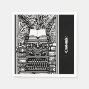  Vintage Writer's Theme 3  Napkin