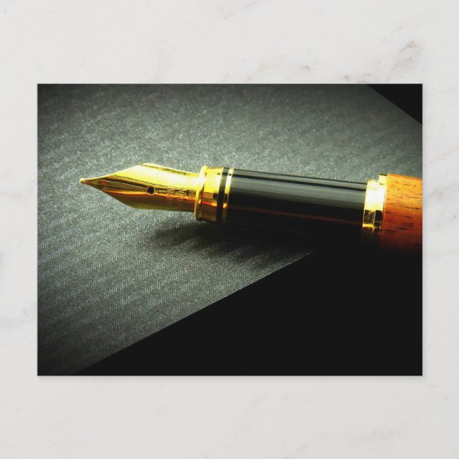 Vintage Writing Pen photo Postcard (Front)