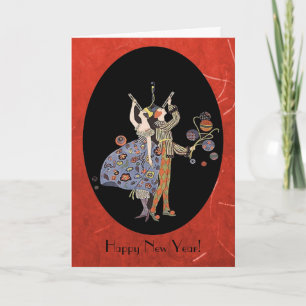 Vintage WW1 Art Deco Party Custom Holiday Card