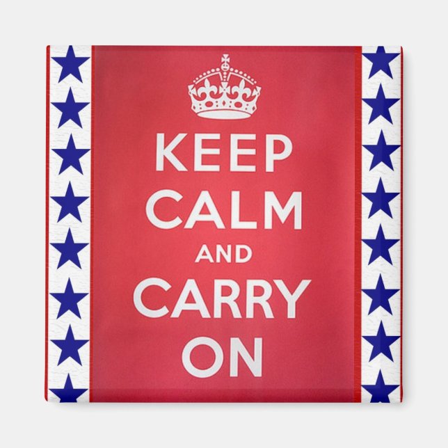 Vintage WW2 Keep Calm and Carry On Magnet (Front)