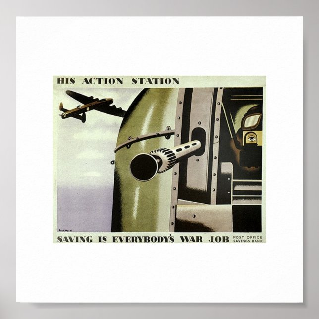 Vintage WW2 Propaganda Poster (Front)