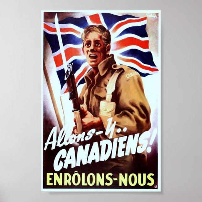 Vintage WW2 Propaganda Poster (Front)