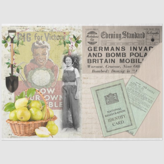 Vintage WW2 Series Design 7 Tissue Paper (Front)