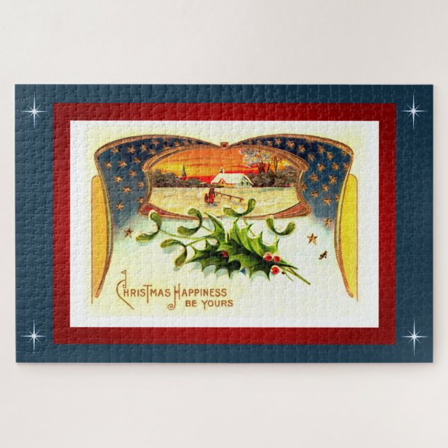 Vintage WWI Patriotic Christmas Puzzle (Horizontal)