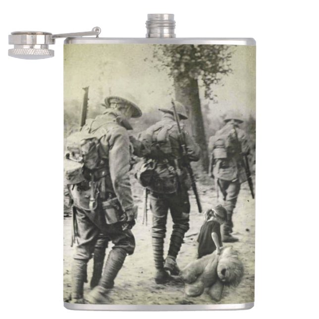 Vintage WWI Photo 8oz Flask (Opened)