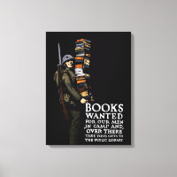 Vintage WWI Poster - Books Wanted
