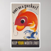 Vintage WWII American Propaganda Fish
