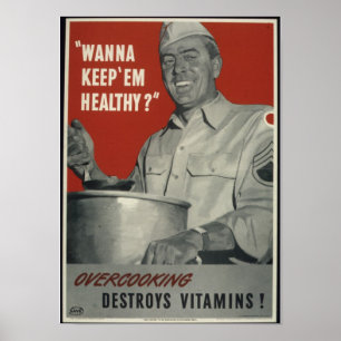 Vintage WWII american propaganda Poster