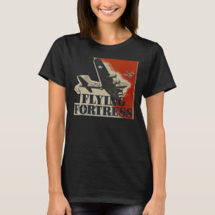 Vintage WWII B 17 USA Warplane B17 Flying Fortress T-Shirt
